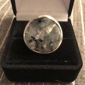 Silpada Sterling Silver Wavy Feldspar Ring